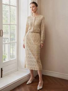 MOTF PREMIUM 人字形图案单排扣上衣