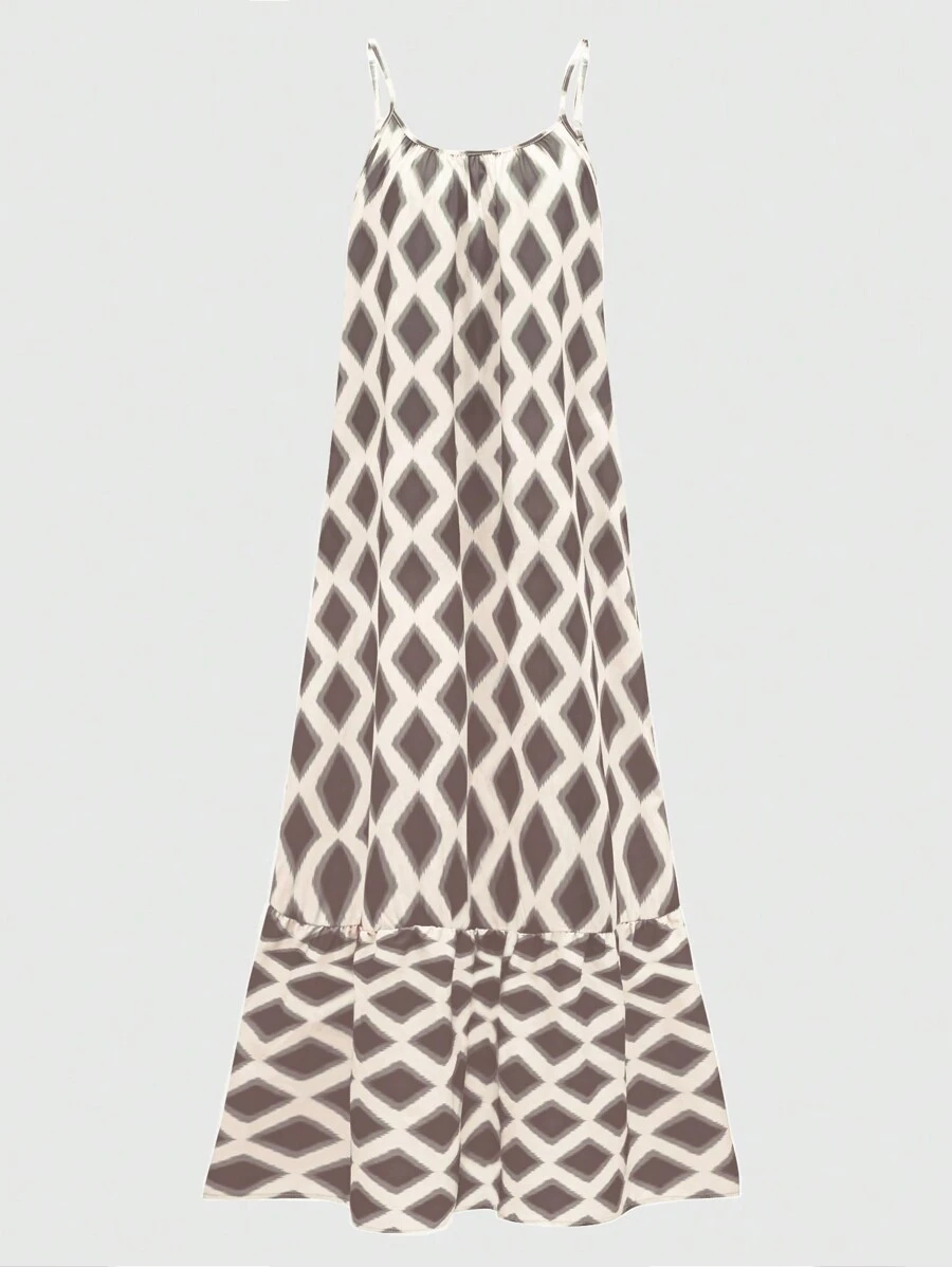 Breezaya Women's Rule Print Cami Dress - Dark Grey - View 1