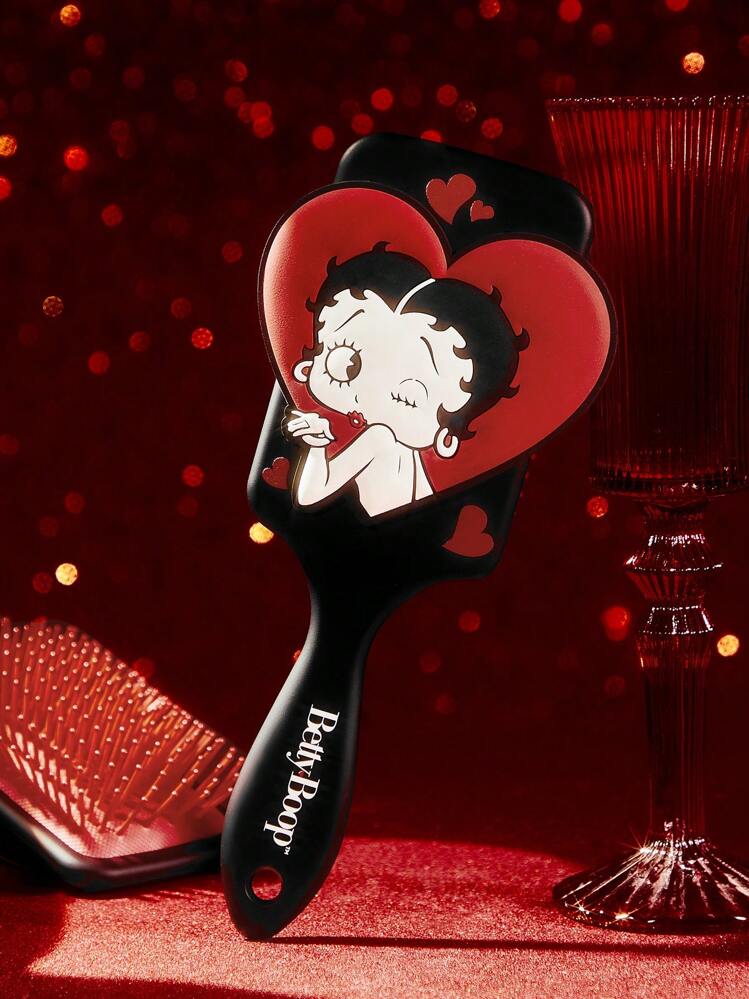 Betty Boop x SHEIN キャラクター ハート型 エアクッション ヘアブラシ