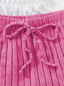 3 Sets Women's Spaghetti Strap Backless Cami Top & Drawstring Waist Shorts Pajama Set Lounge Set - Multicolor - View 4