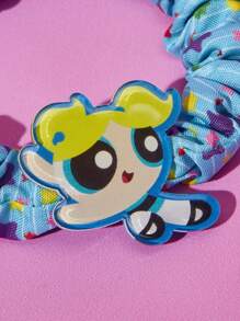 THE POWERPUFF GIRLS X SHEIN 3 件装卡通印花耐用发圈，适合日常佩戴，可扎马尾辫，Y 2 K - 彩色 - 查看 6