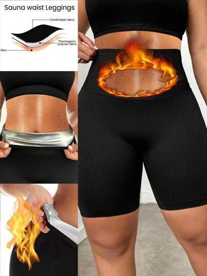 SHEIN Rhythm Era Short de sport grande taille transpirante