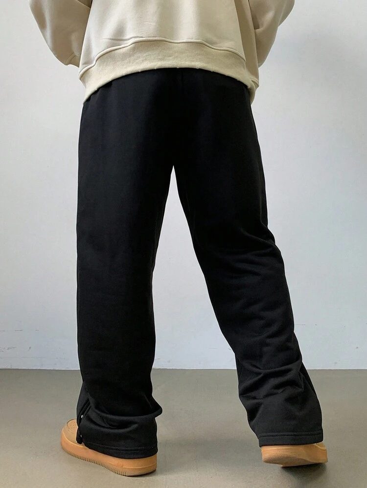 Calça Casual Masculina com Listras Contrastantes, Joggers Masculinos de Outono