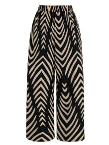 SHEIN LUNE Plus Size Allover Print Fashionable Streetwear Style Pants Fall Cloth For Women - Black - View 2