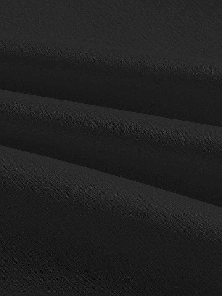 SHEIN Privé 大码女式简约优雅休闲度假海滩约会纯色抽绳超长 A 字裙，浅杏色 - 黑色 - 查看 11