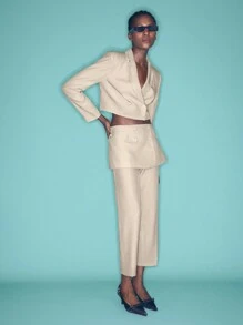 Maija Falda informal de viaje para damas con diseño de 2 en 1 pantalones - Albaricoque - Ver 7