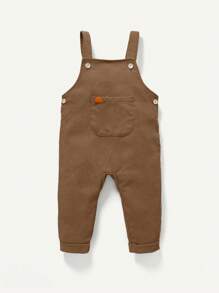 Cozy Pixies 2pcs Baby Boy Cartoon Pattern Crew Neck Long Sleeve Top And Bib Pants Set - Brown - View 7