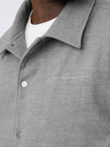 Manfinity VCAY Plus Size Men Casual Patchwork Long Sleeve Jacket For Fall/Winter - Multicolor - View 2
