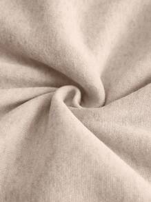 SHEIN Áo nỉ ngắn tay cổ đứng màu trơn dáng rộng dành cho nữ, kiểu dáng thường ngày, có khóa kéo nửa thân, thích hợp cho lễ tốt nghiệp, giáo viên, hoặc mặc đi học vào mùa thu. - Màu Khaki - Xem 4