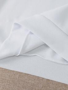 SHEIN EZwear Spicy Chilli Graphic Sweatshirt For Women - White - View 4