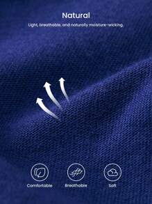 LUVLETTE 秋冬季柔软舒适100%纯棉基础款女士睡衣套装，长袖系带上衣和裤子，女士家居服套装，秋季睡衣 - 藍色 - 查看 2