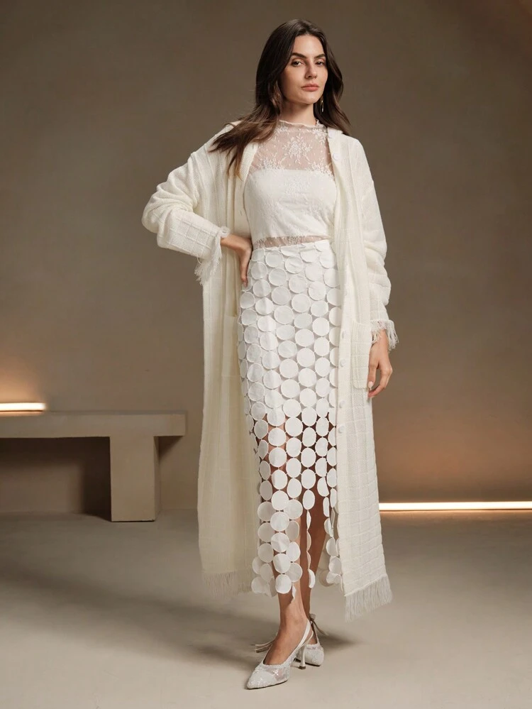 Women's Minimalist Design Casual Long Sweater