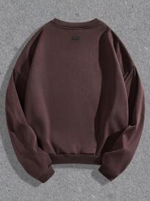 Forever 21 Áo nỉ oversize cực chất màu nâu/thu/đông - màu nâu - Xem 2