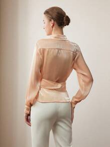 MOTF PREMIUM ÁO THUN EO CHÉO RẮN - Màu be - Xem 5