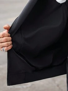 Manfinity Homme 男式加大码连帽字母印花撞色拉链夹克 - 彩色 - 查看 4