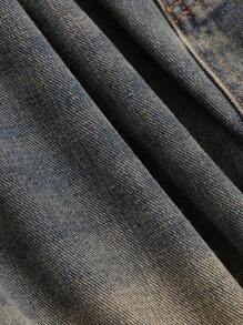 Dazy Plus Plus Size Distressed Wash Wide-Leg Straight Street-Style Boyfriend Jeans,Baggy Jeans - Light Wash - View 8