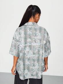 SUMWON WOMEN 字母图案印花朋克格纹衬衫 - 彩色 - 查看 2