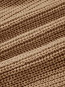 Cozy Pixies 女婴休闲套头圆领长袖毛衣 - 卡其色 - 查看 7