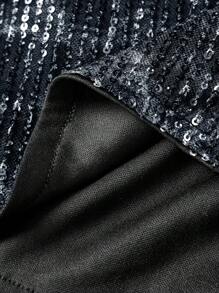 ROMWE Grunge Punk Y2K sexiga leopardmönstrade paljetter, ultralåga minishorts för kvinnor - Mörkgrå - Visa 3