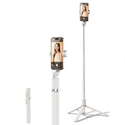Gậy selfie không dây 1700mm, chân đế đơn có thể kéo dài và gập lại, tương thích với điện thoại thông minh, ổn định cho livestream, vlog, họp mặt gia đình, tiệc Giáng sinh, hoạt động ngoài trời, phỏng vấn, kỳ nghỉ, v.v.