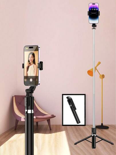 1700mm Selfie Stick Wireless Selfie Stick Phone Tripod Extendable Stand Foldable Monopod For Smartphones Balance Steady Shooting Live, Selfie Stick With Remote Compatible With IPhone Android Phone Mobile Phone Suitable For Live Streaming, Vlog, Family Gatherings, Christmas Party Shooting, For Handheld Selfie, Outdoor Activities, Interviews For Summer Vacation, Travel, Outdoor Activities, Live Streaming Tripod Stand