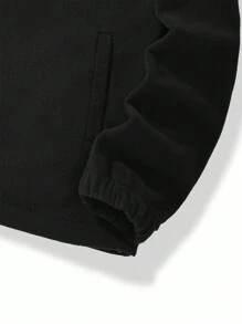 Manfinity LEGND Giacca con chiusura lampo e maniche lunghe da uomo con motivo semplice stampato