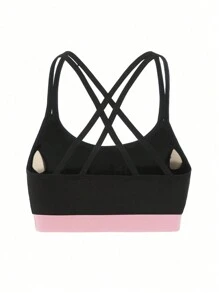 Eassivo Eassivo Set da 3 pezzi da donna con colorblock e patchwork per yoga e allenamento, set da allenamento per donne, leggings set, outfit da palestra per donna - Multicolore - Visualizzare 5