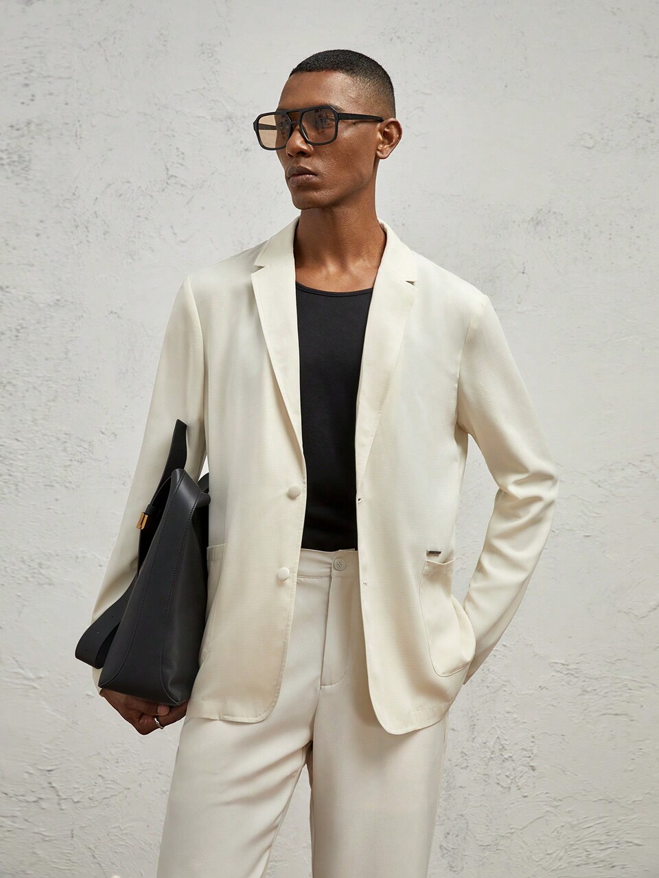 Men's Slim Fit Casual Lapel Neck Woven Blazer, Suitable For Autumn, For Fall Winter
