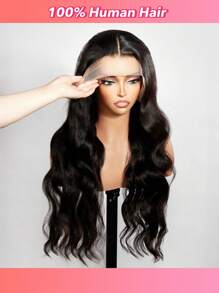 Transparent Lace Front Body Wave 13*4 Lace Front Wig Natural Black Cheap Hair Replacement Wig Daily Use For Women - SNatural - View 3