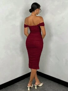Women Midi Dresses - 波爾多 - 查看 3