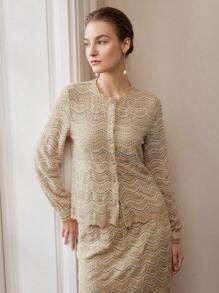 MOTF PREMIUM 人字形图案单排扣上衣