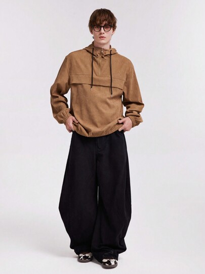 Street Life Men's Solid Color Minimalist Casual Hoodie