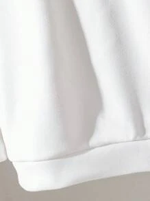 SHEIN Tween Jungen Sport Casual Kontrastfarbe Rundhals Hoodie und Jogginghose 2 Stücke Set - marineblau - Übersicht 5