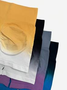 Seamluxe SHEIN Sport 女士渐变色印花高腰休闲运动短裤 - 彩色 - 查看 3