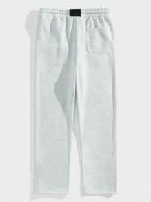 Forever 21 Super Wide Leg Joggers In White Marl - Light Grey - View 4