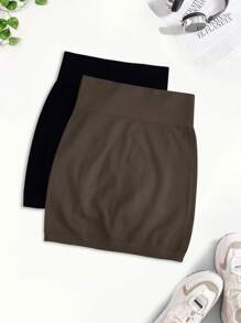 Easithlete Solid Color High Waist Seamless Athletic Skirttennis Skirt Two Pieces