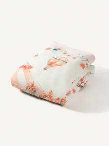 1件装 Cozy Pixies 粉色滚边异想天开旋转木马卡通婴儿毯，通过 Oeko-Tex 认证 - 彩色 - 查看 5