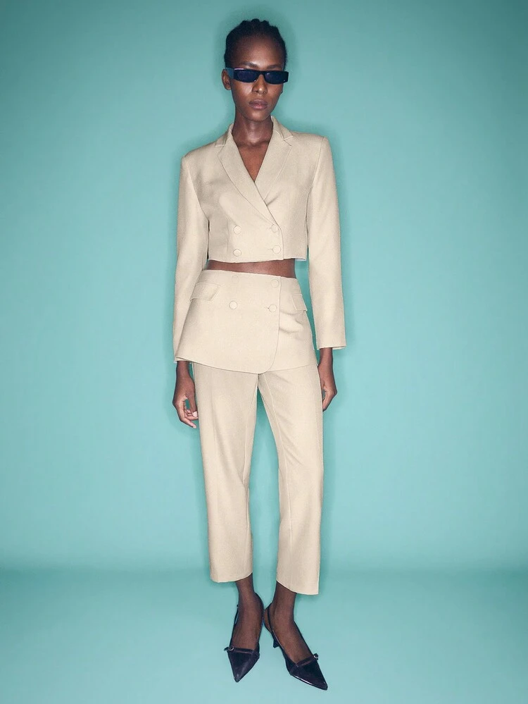 SHEIN Maija Ladies' Casual Commuter Skirt With 2 In 1 Design Pants