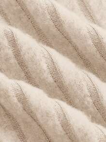 SHEIN MOD 2 件套女士纯色简约喇叭袖上衣和迷你裙套装 - 杏色 - 查看 4