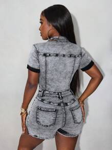SHEIN Slayr Mono vaquero desgastado de moda para mujer para el verano