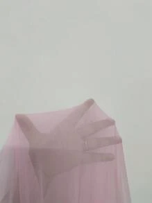 Camisola de mujer con talla grande, asimétrica, con contraste de malla bordada con cerezos