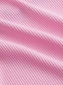 SHEIN MOD Áo thun dài tay màu hồng dễ thương cho nữ, Quần áo mùa thu cho nữ, Áo dài tay cho nữ, Áo mùa thu cho nữ - Hồng - Xem 4