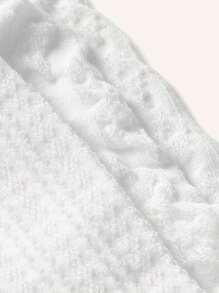 ROMWE Kawaii 3pairs Ruffle Trim Crew Socks