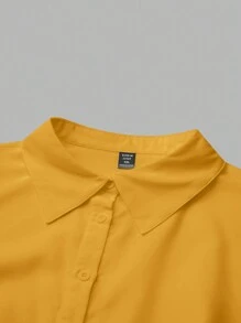 SHEIN Unity 大码女式纯色简约休闲长裙