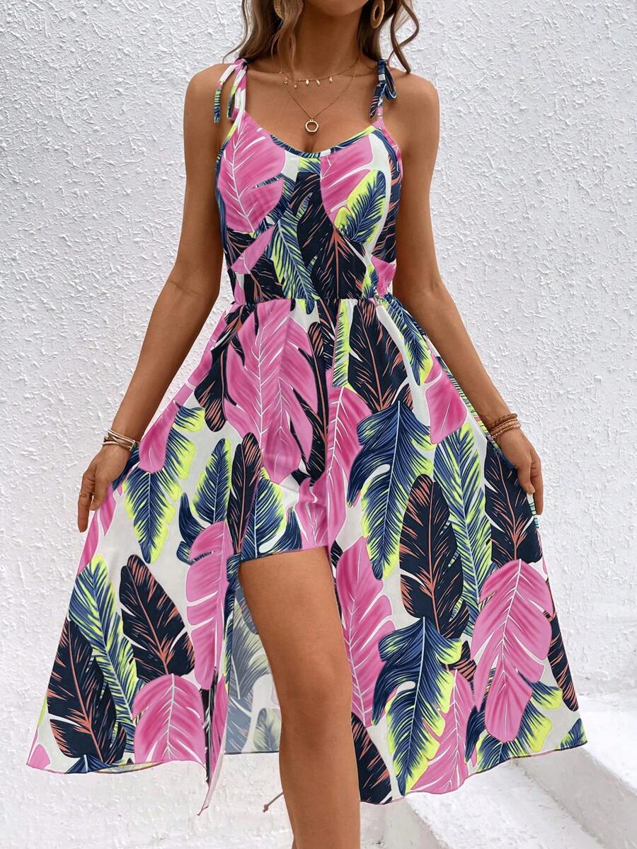 Breezaya 热带印花连体衣 连体衣，春夏 - 粉色 - 查看 1