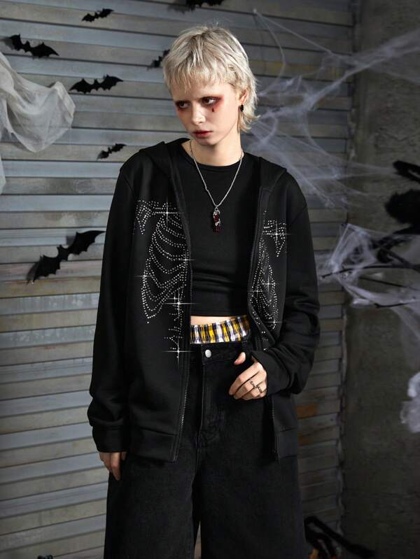 Manfinity VCAY Men's Knitted Casual Zip-Up Hooded Sweatshirt, Suitable For Autumn, For Fall Winter