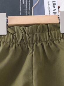 2pcs/Set Baby Girl Cactus Print Long Sleeve Outfit Set - Green - View 3