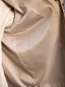 Manfinity VCAY Abrigo informal tipo trinchera de ajuste holgado con capucha, adecuado para el otoño, para hombres - Caqui - Ver 6