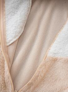 SHEIN Newborn Baby Unisex Rabbit Ear Romper, Autumn/Winter