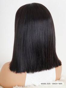 5x5 预拔无胶直发鲍勃假发 预剪透明蕾丝闭合假发 预漂白 100% 雷米真人发假发 - SNatural - 查看 2